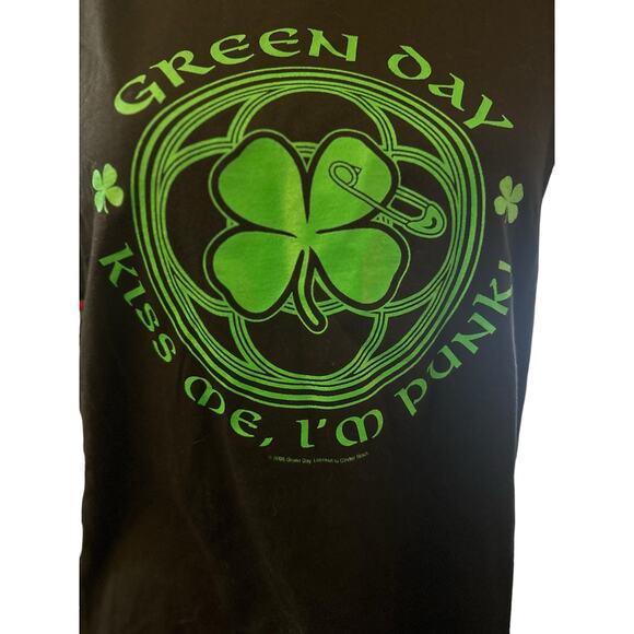 Green Day "Kiss Me I'm Punk" Tee, Size M, NWT, VINTAGE Y2K, Unisex - Picture 2 of 5